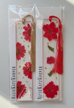 Load image into Gallery viewer, Floral Resin Bookmarks ~ Various Colors
