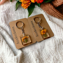 Load image into Gallery viewer, Floral Resin Keychains ~ Flowers with Stem
