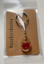 Load image into Gallery viewer, Floral Resin Keychains ~ Petals with Gold Foil
